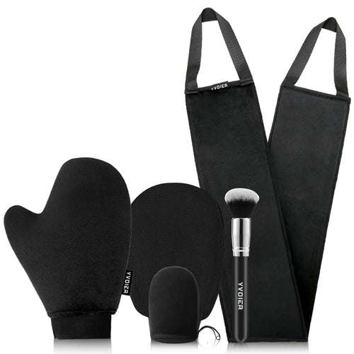 Aura 5-Pack Self Tanning Mitt Applicator Kit – Reusable Sunless Tanner Gloves for Streak-Free, Even Tan, Soft & Durable Tanning Mitts for Self Tanner, Lotion & Bronzer
