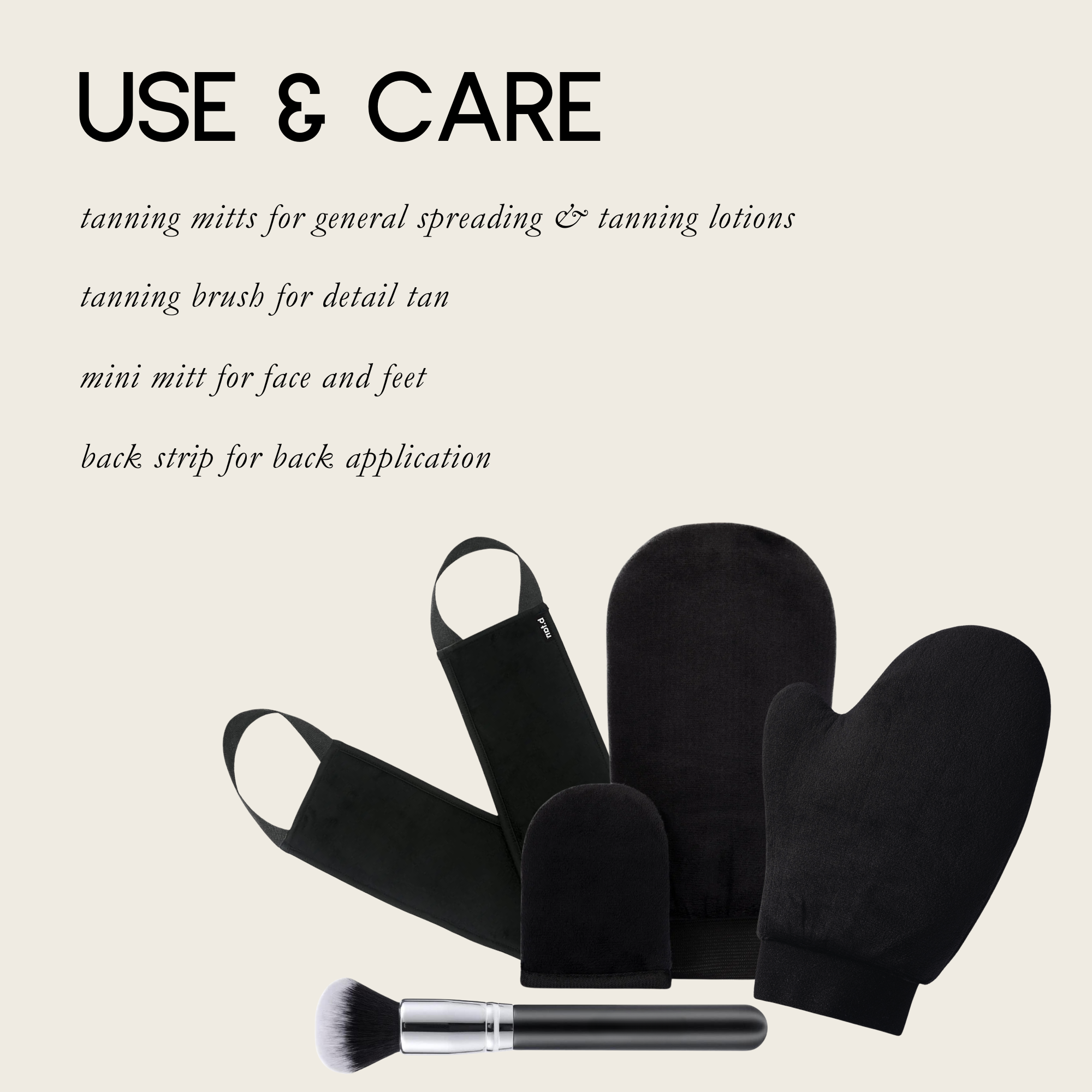 Aura 5-Pack Self Tanning Mitt Applicator Kit – Reusable Sunless Tanner Gloves for Streak-Free, Even Tan, Soft & Durable Tanning Mitts for Self Tanner, Lotion & Bronzer