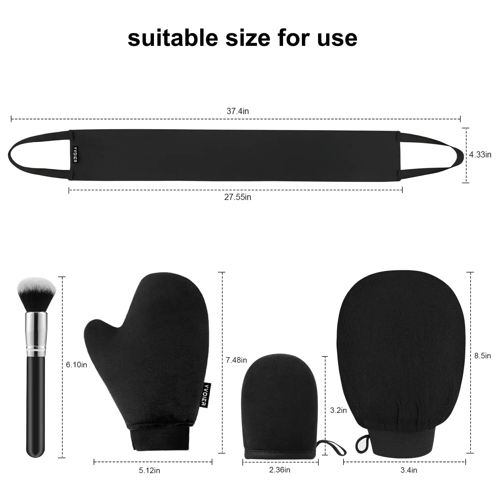 Aura 5-Pack Self Tanning Mitt Applicator Kit – Reusable Sunless Tanner Gloves for Streak-Free, Even Tan, Soft & Durable Tanning Mitts for Self Tanner, Lotion & Bronzer