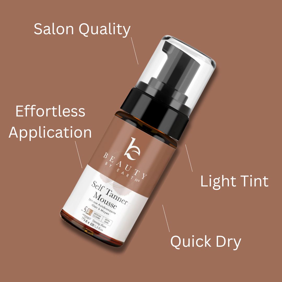 Aura Self Tanner Mousse – Natural & Organic, Clear & Non-Toxic, Streak-Free Sunless Tanning Foam