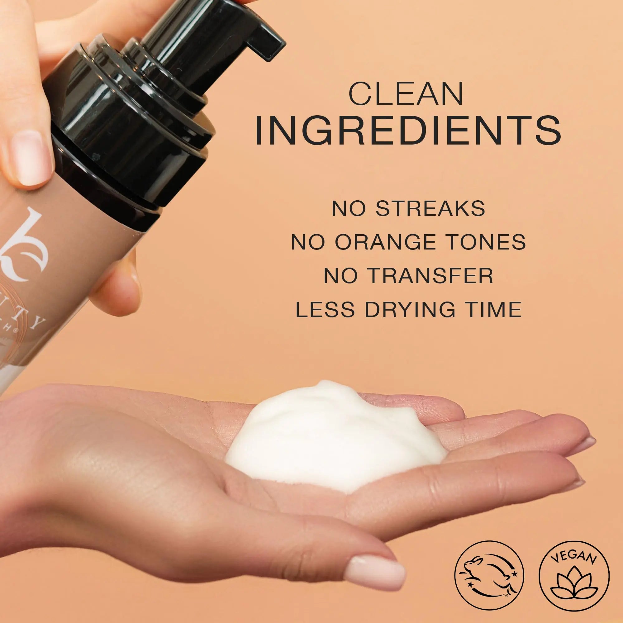 Aura Self Tanner Mousse – Natural & Organic, Clear & Non-Toxic, Streak-Free Sunless Tanning Foam